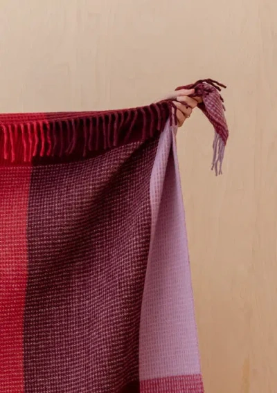 Tbco Recycled Wool Waffle Throw Blanket In Multi