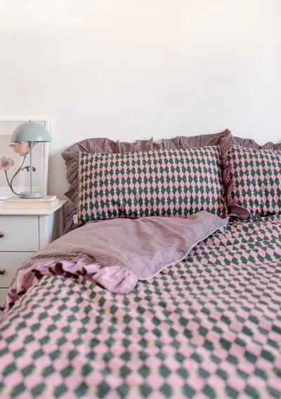 Tbco Cotton Ruffle Bedding Set In Multi