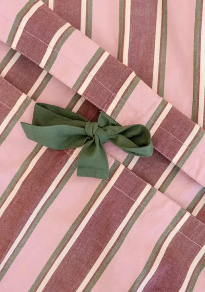 Tbco Cotton Striped Bedding Set In Pink