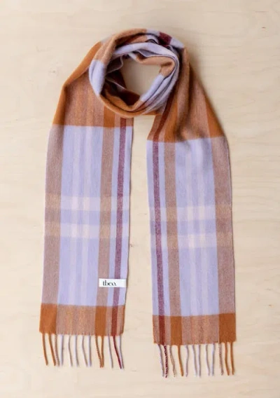 Tbco Lambswool Checkered Skinny Scarf In Multi