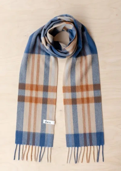 Tbco Lambswool Checkered Skinny Scarf In Multi