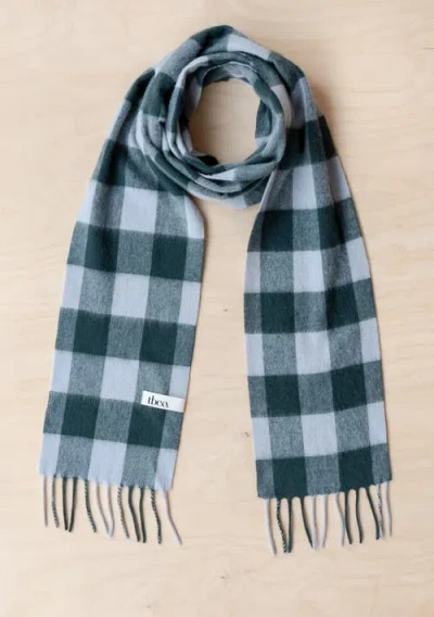 Tbco Lambswool Checkered Skinny Scarf In Multi