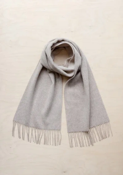 Tbco Lambswool Block Color Oversized Scarf In Gray