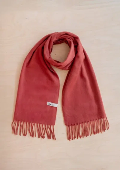 Tbco Lambswool Block Color Oversized Scarf In Red