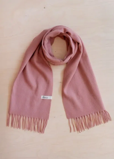 Tbco Lambswool Block Color Oversized Scarf In Pink