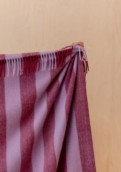 Tbco Recycled Wool Stripe Throw Blanket In Multi
