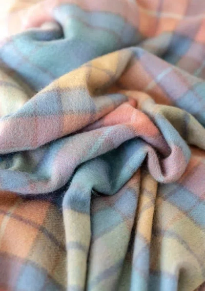 Tbco Lambswool Tartan Scarf In Multi