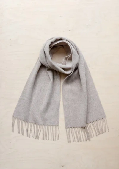 Tbco Lambswool Block Color Scarf In Gray