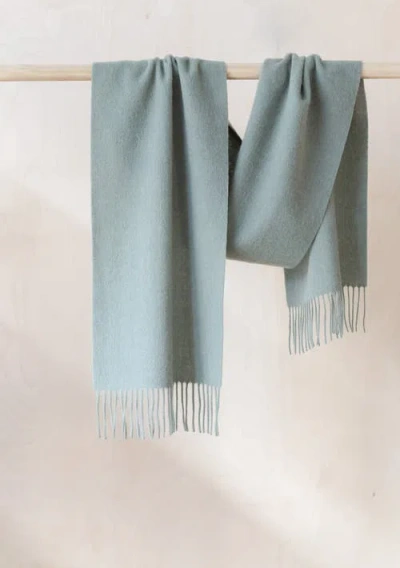 Tbco Lambswool Block Color Scarf In Blue