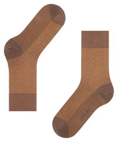 Falke Sensitive Herringbone Socks For Diabetics In Brown