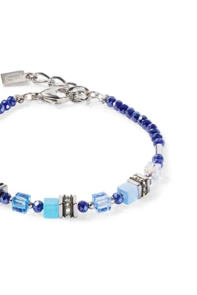 Coeur De Lion Armband Mini Cubes Blau In Blue