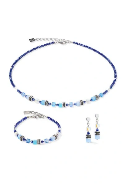 Coeur De Lion Armband Mini Cubes Blau In Blue