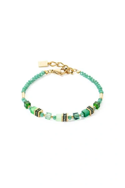 Coeur De Lion Armband Mini Cubes Grün In Green