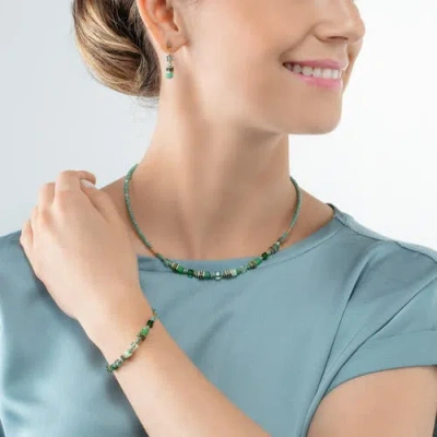 Coeur De Lion Armband Mini Cubes Grün In Green