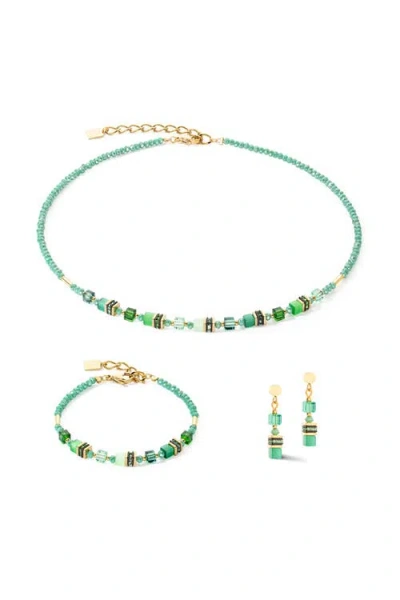Coeur De Lion Armband Mini Cubes Grün In Green