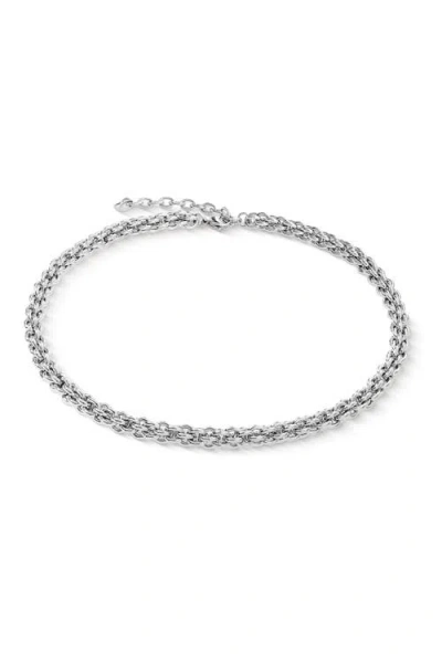 Coeur De Lion Halskette Mesh Chain Classic Silber In Silver