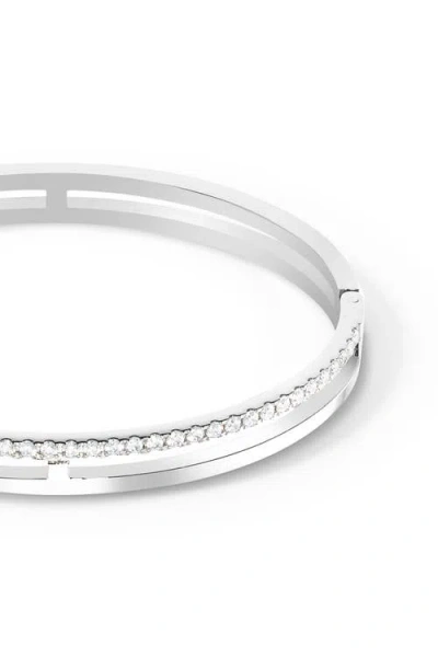 Coeur De Lion Eternal Unity Crystal Bangle In Silver