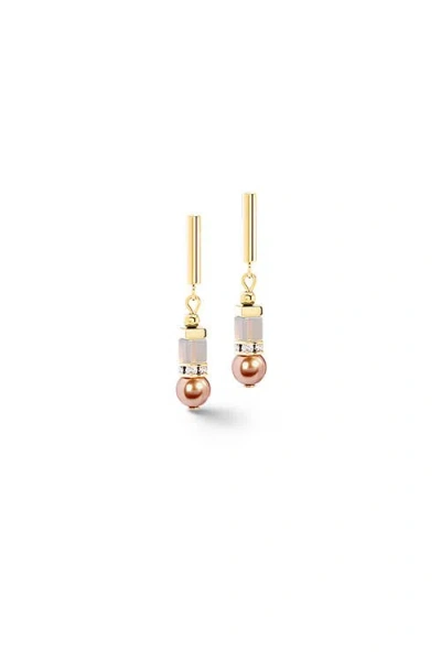 Coeur De Lion Precious Fusion Offset Ohrringe Champagne-blush In Gold