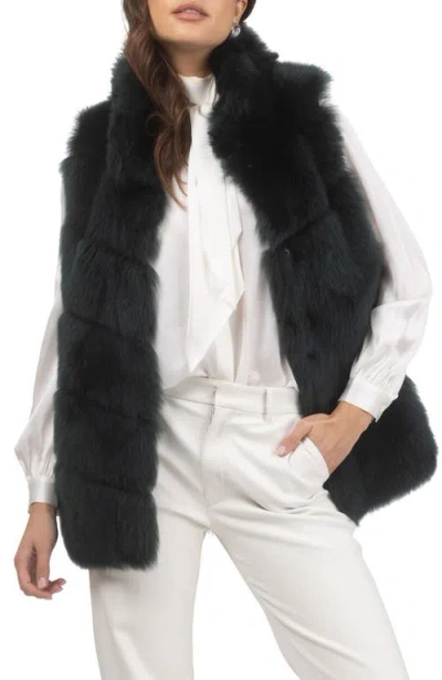 Gorski Reversible Merinillo Shearling Lamb Vest In Emerald/emerald