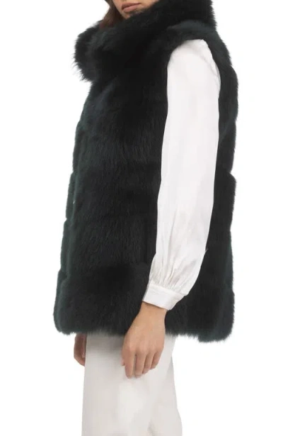 Gorski Reversible Merinillo Shearling Lamb Vest In Emerald/emerald