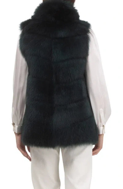 Gorski Reversible Merinillo Shearling Lamb Vest In Emerald/emerald