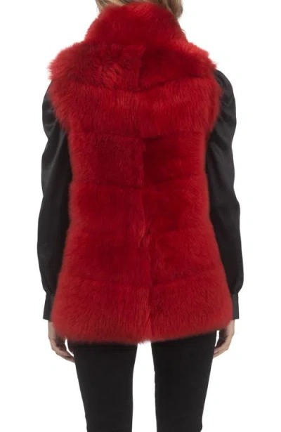 Gorski Reversible Merinillo Lamb Shearling Vest In Red