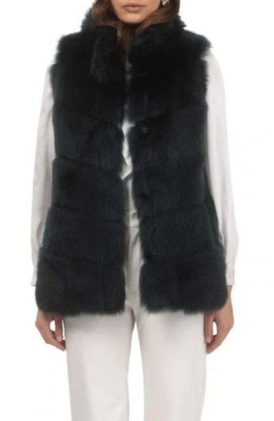 Gorski Reversible Merinillo Shearling Lamb Vest In Emerald/emerald