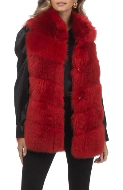 Gorski Reversible Merinillo Lamb Shearling Vest In Red