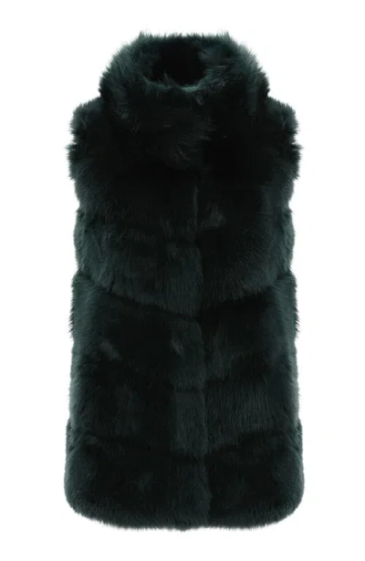 Gorski Reversible Merinillo Shearling Lamb Vest In Emerald/emerald