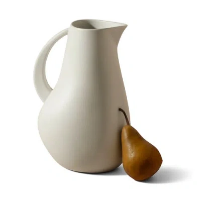 Gharyan Stoneware Kuduo Pitcher In White