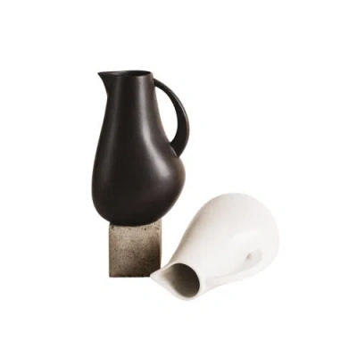 Gharyan Stoneware Kuduo Pitcher In Black