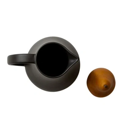 Gharyan Stoneware Kuduo Pitcher In Black