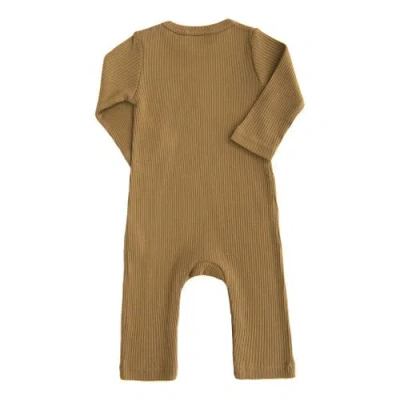Banblu Long Sleeved Modal Romper In Brown