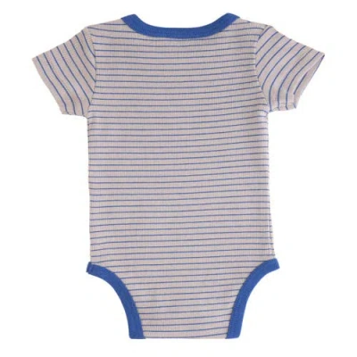 Banblu Striped Modal Bodysuit In Blue