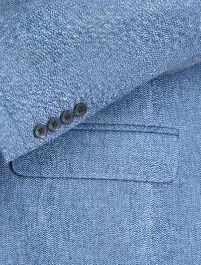 Synrgy By Dxl Big & Tall Chevron Knit Jacket-relaxer Sport Coat In Blue