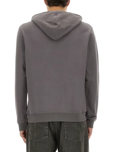 Belstaff Hooded Sweater Drawstring Kangaroo Pocket In Gray