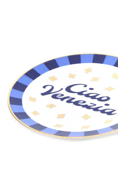 Bitossi Home Embellished Porcelain Ciao Venezia Plate In Multi