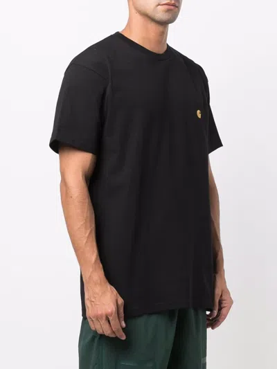 Carhartt American Script Embroidered Logo T-shirt In Black