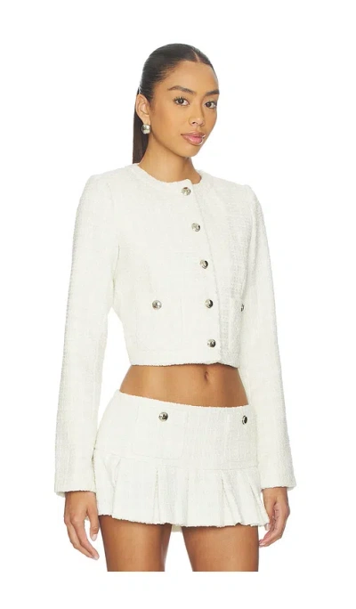 Guizio Patch Pocket Crop Jacket In White