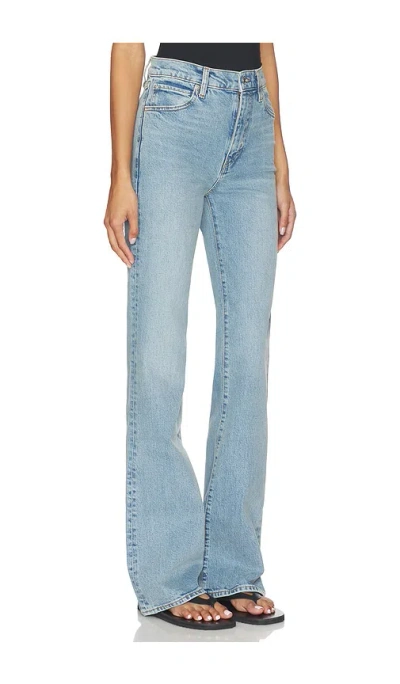 Frame The Arrow High-rise Flared Jeans In Blue