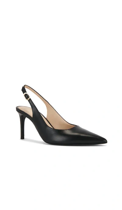 Stuart Weitzman Stuart Power 75 Pointed Toe Slingback Pump In Black