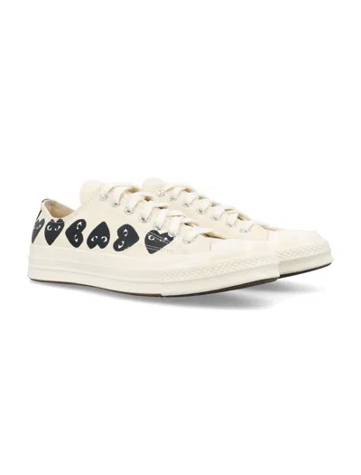 Comme Des Garçons Converse Multi Heart Low Top In White
