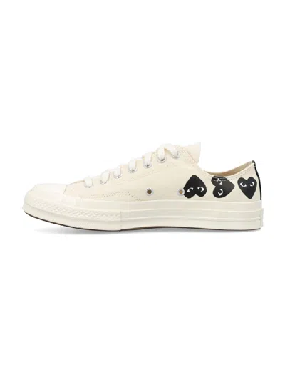 Comme Des Garçons Converse Multi Heart Low Top In White