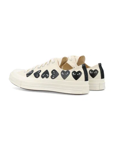 Comme Des Garçons Converse Multi Heart Low Top In White
