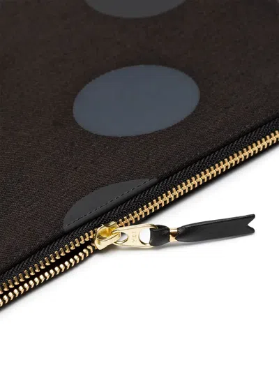 Comme Des Garçons Wallet Logo Zippered Wallet In Burgundy