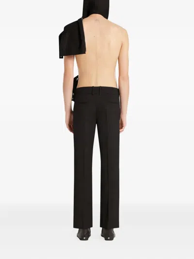 Courrèges Courregès Tailored Wool Trousers In Black