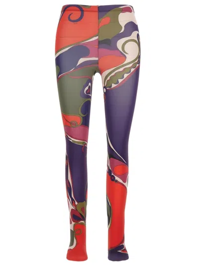 Pucci Emilio  Printed Jersey Tights In Multi