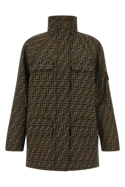 Fendi Saharan Jacket Puffer Jackets Brown In Brown