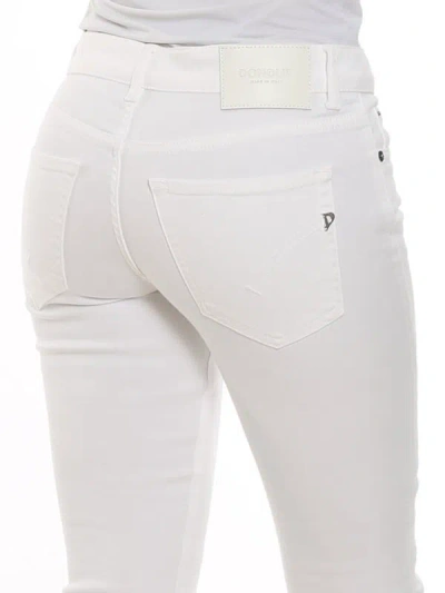 Dondup Mid-rise Slim-fit Cropped Jeans In White