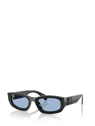 Miu Miu Eyewear Rectangular Frame Sunglasses In Blue